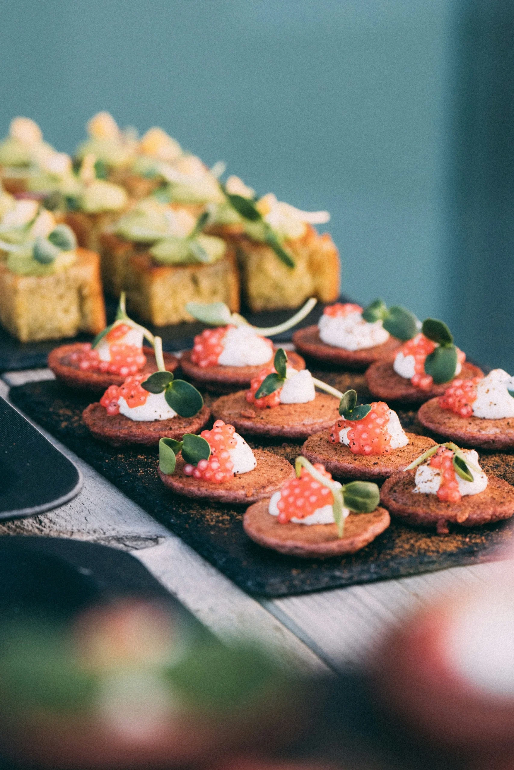 Patera z przekąskami finger food - catering w Poznaniu.